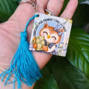 Chaveiro personalizado com tassel